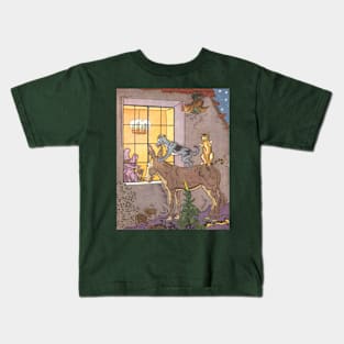 Vintage Fairy Tales, Bremen Town Musicians Kids T-Shirt